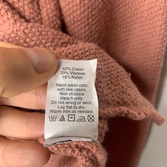 MADEWELL Just Right Pink Pullover Waffle Knit Sweater Sz S - Picture 11 of 11